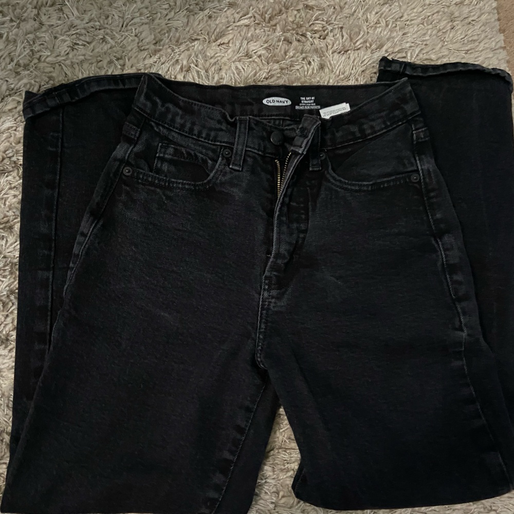 Old Navy “Sky High” Straight Leg Jeans